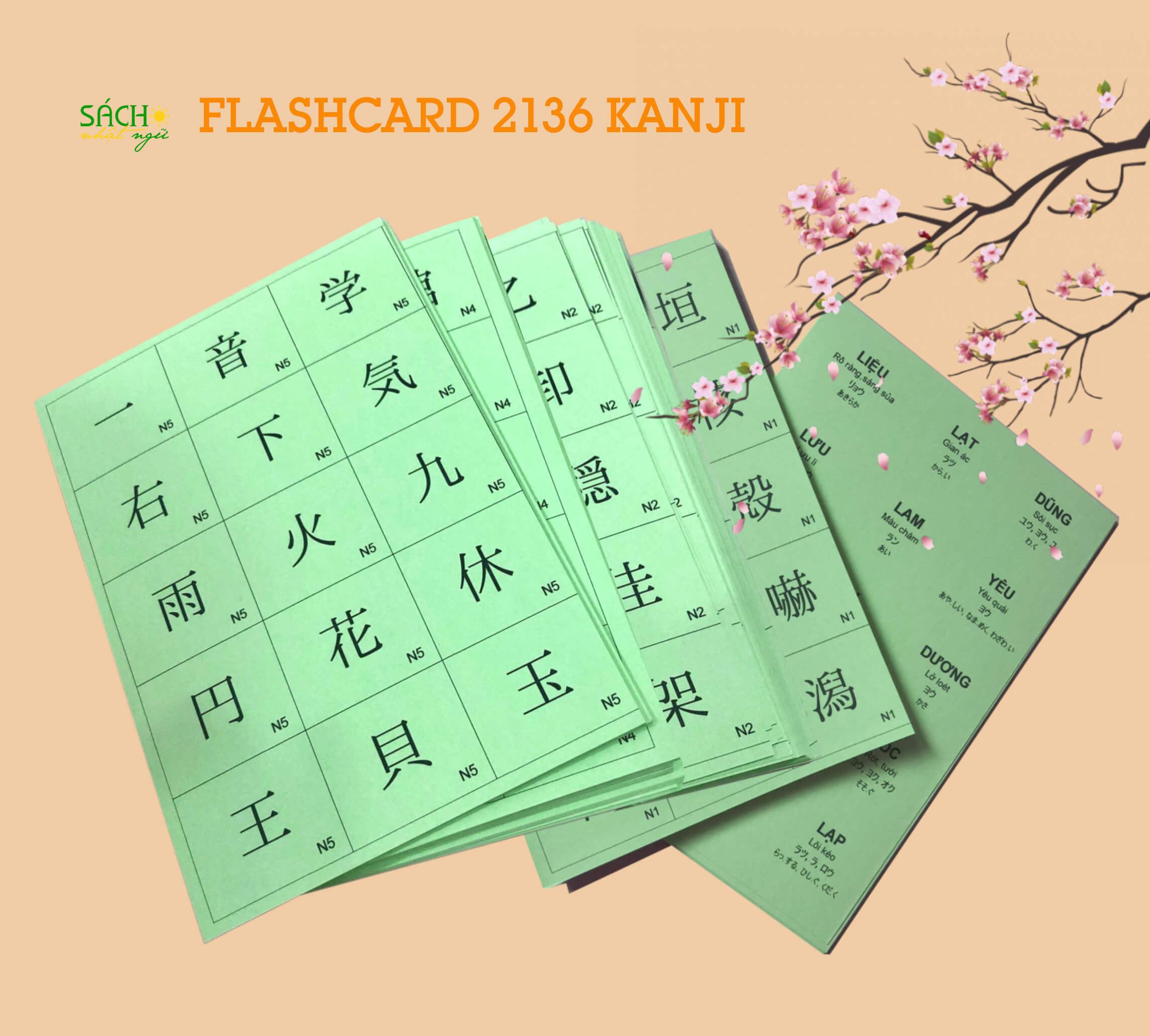 Bộ Flashcard 2136 Kanji JLTP N5 - N1 3